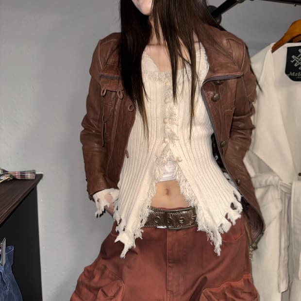 빈티지 양가죽 레더자켓