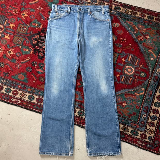 90's USA Made 빈티지 리바이스 517 오렌지탭 부츠컷 데님