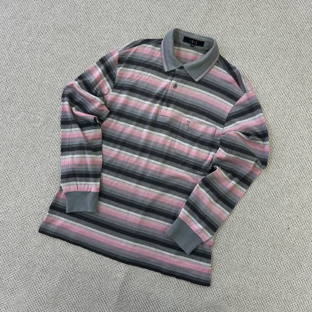 100 닥스 스트라이프 긴팔 폴로 셔츠 0423D