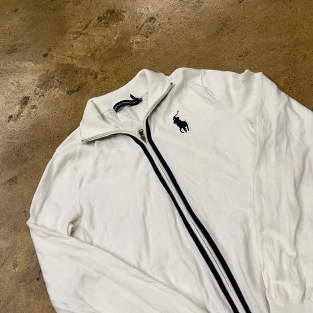 폴로 랄프로렌 화이트 빅포니 집업