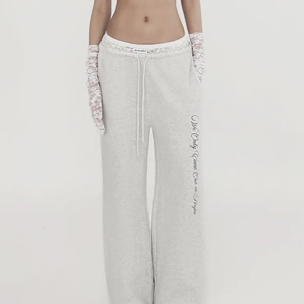 배드블러드 Pure 레이스 트림 조거 - 애쉬그레이 XS