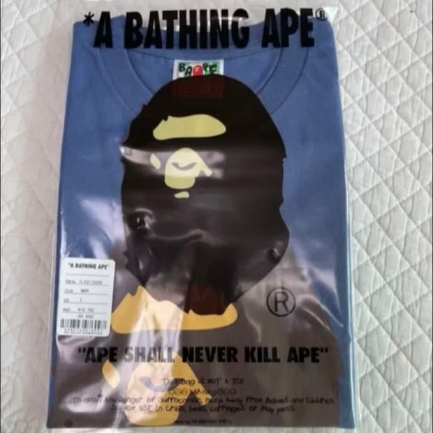 베이프 바이 베이싱 에이프 티셔츠 네이비