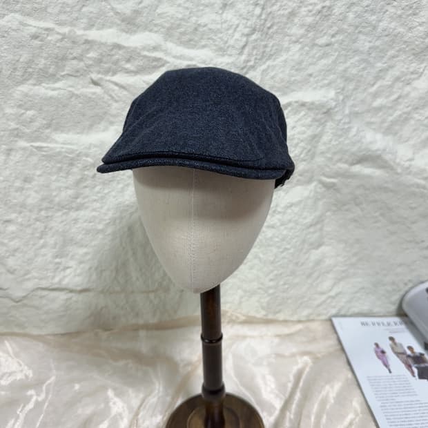 빈티지 네이비 블루 조절 앞모자 헌팅캡