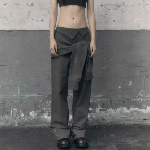 보헤미안서울 턴업 와이드 셔츠 팬츠 1