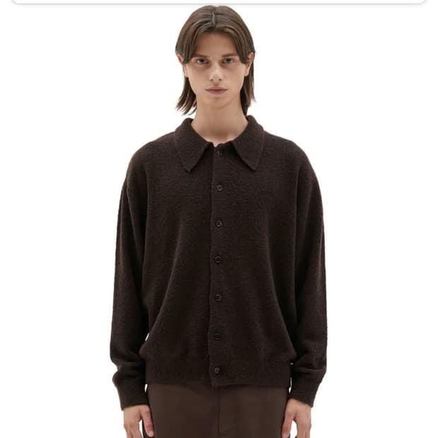 브라운야드 카라 가디건 다크브라운 3사이즈