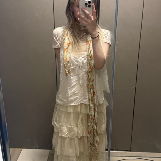 빈티지 아이보리 연핑크 코디👚