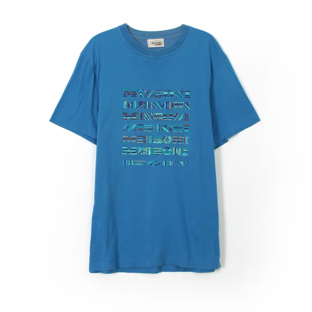 미쏘니 스포츠 Missoni 블루 그래픽 로고 반팔 티셔츠
