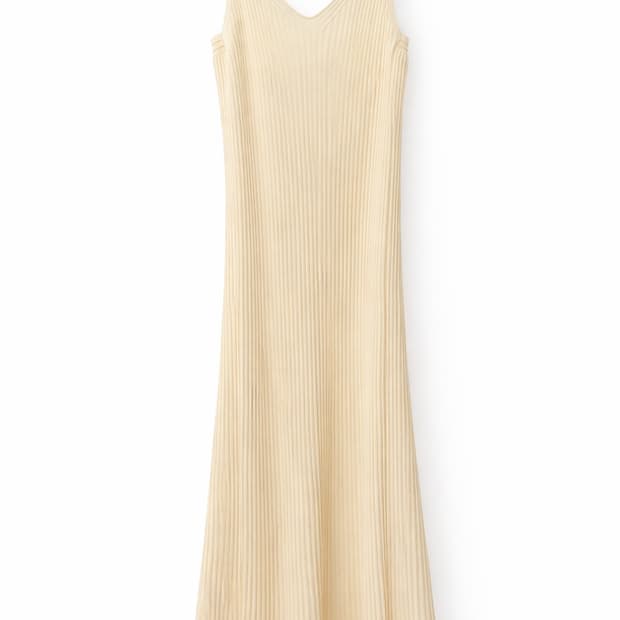 TIME 타임 니트 롱 원피스 아이보리