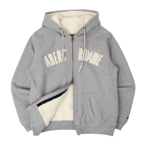 아베크롬비 그레이 쉐르파 후드집업