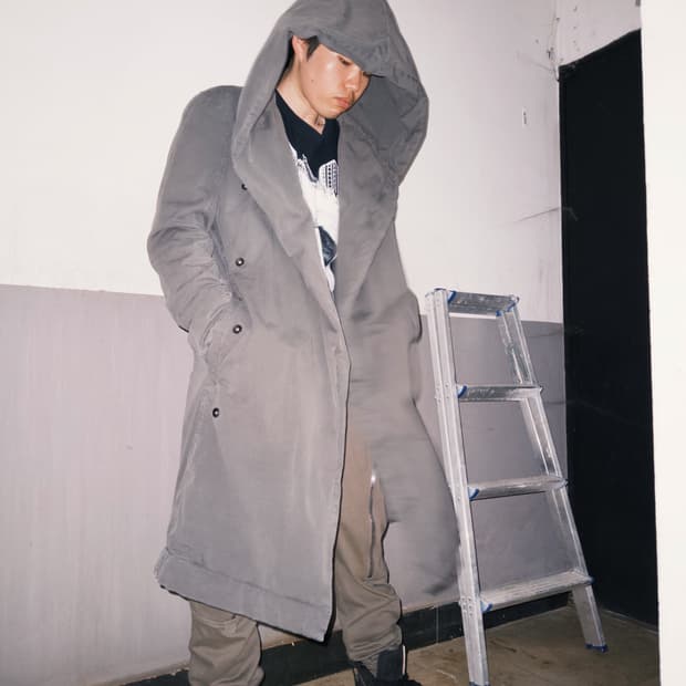 릭 오웬스 12A/W 다크쉐도우 후드 패디드 파카
