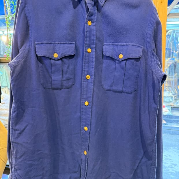 폴로 랄프로렌 블루 코튼 셔츠