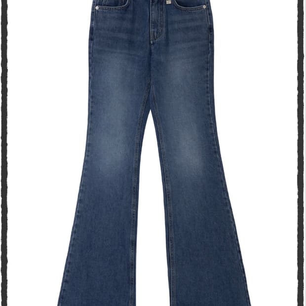 페일제이드 Midrise Bootcut Denim Jean-Blue