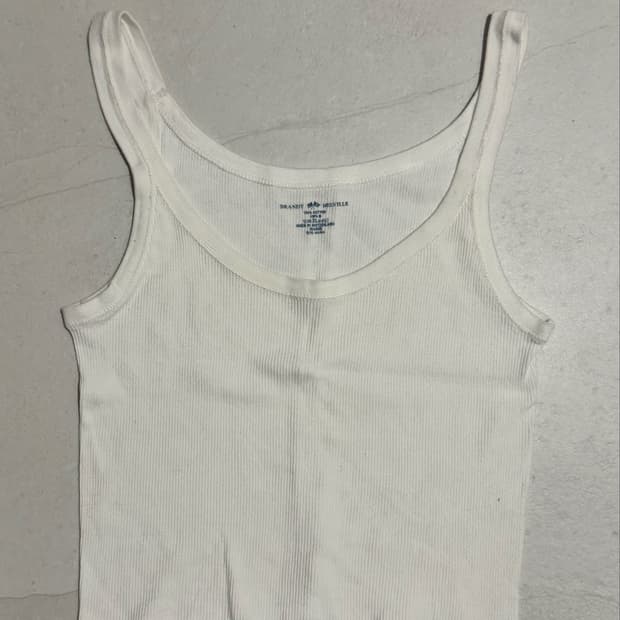 Brandy white sleeveless top