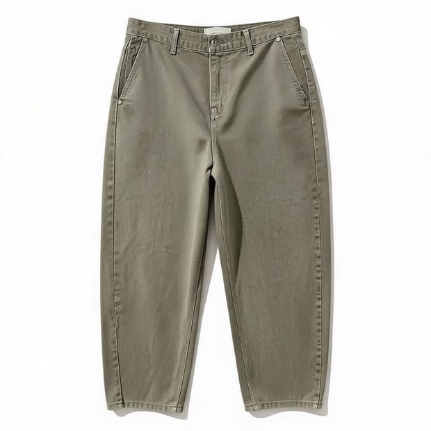 킨더살몬 면 크롭 팬츠 3