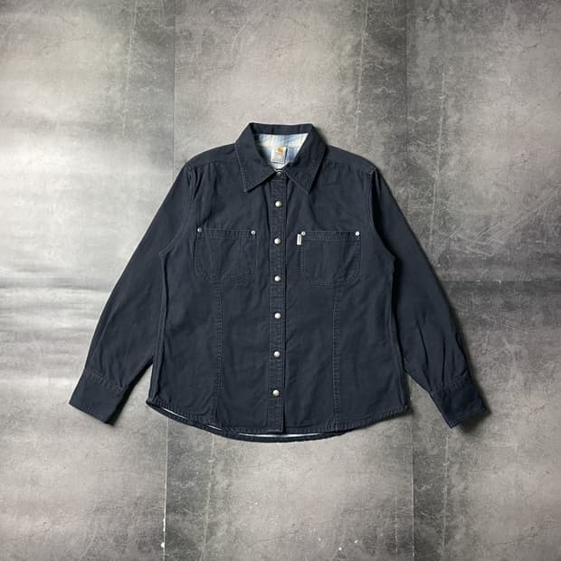 CARHARTT 칼하트 빈티지 네이비 스냅버튼 셔츠 워크자켓 A00861
