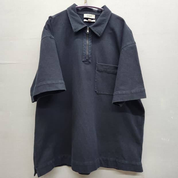COS 코스 원포켓 반집업 반팔 카라 XL