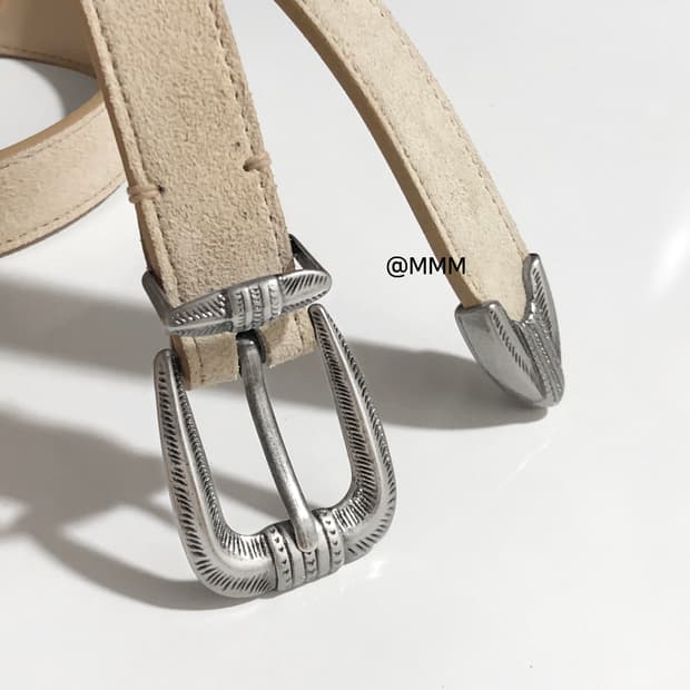 [Unisex] Western suede leather belt