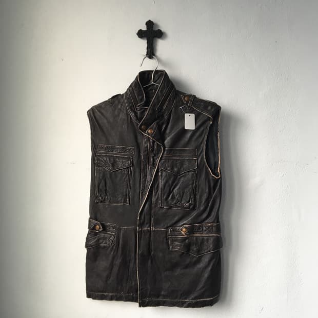 Avirex leather vest