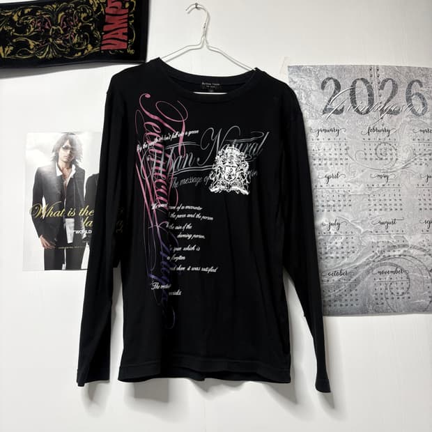 Y2k 프린팅 롱슬리브 긴팔 티셔츠