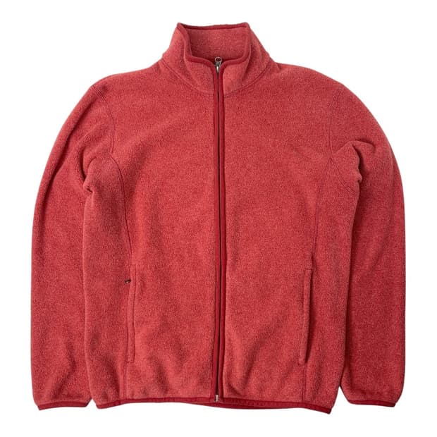 유니클로 레드 플리스 집업 자켓 M