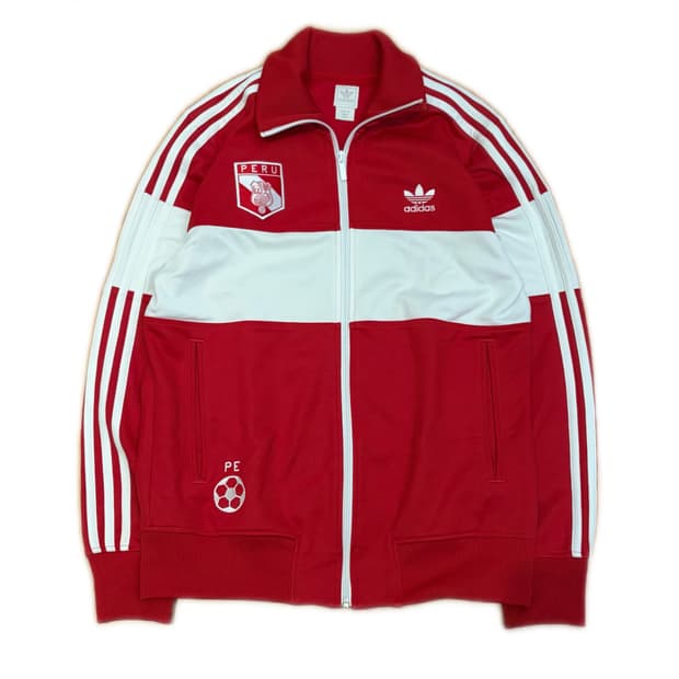 ❤️‍🔥아디다스 페루 빅로고 레드 화이트 트랙탑 져지❤️‍🔥