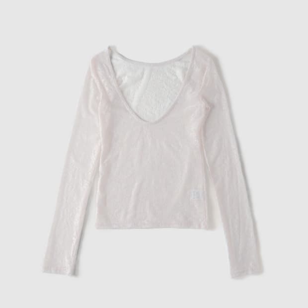 whoisshe flower lace tee petal