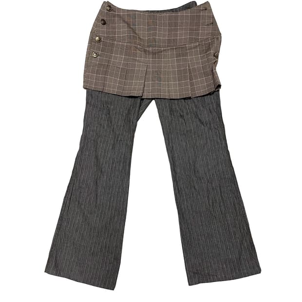 y2k layered skirts & pants set