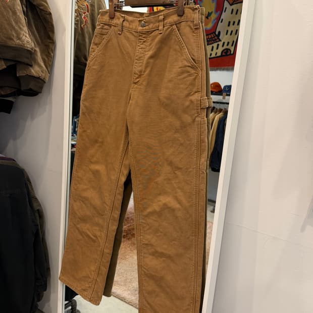 Carhartt 덕 캔버스 싱글니 플란넬 카펜터 워크 팬츠 (31)