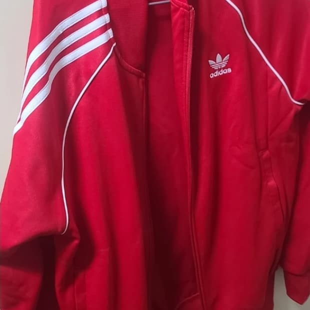 아디다스 레드 집업자켓 XL (새거)