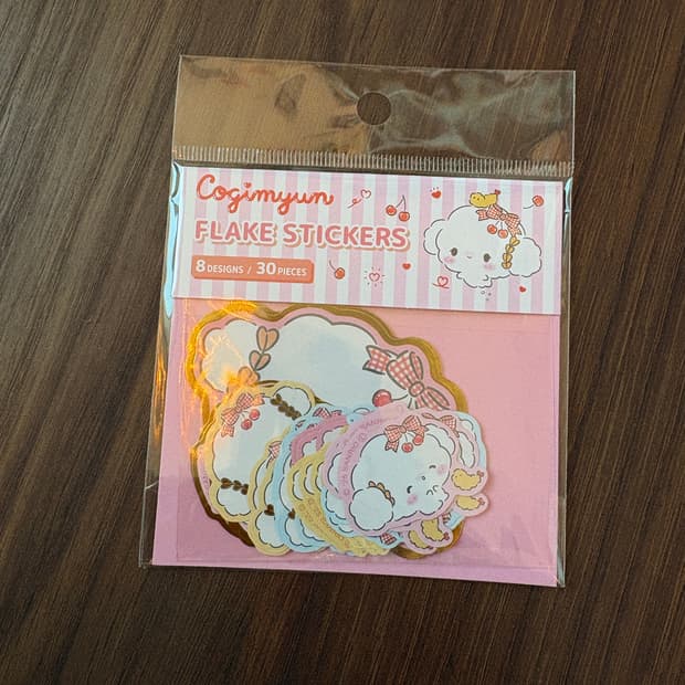 산리오 조각스티커(코기뮹