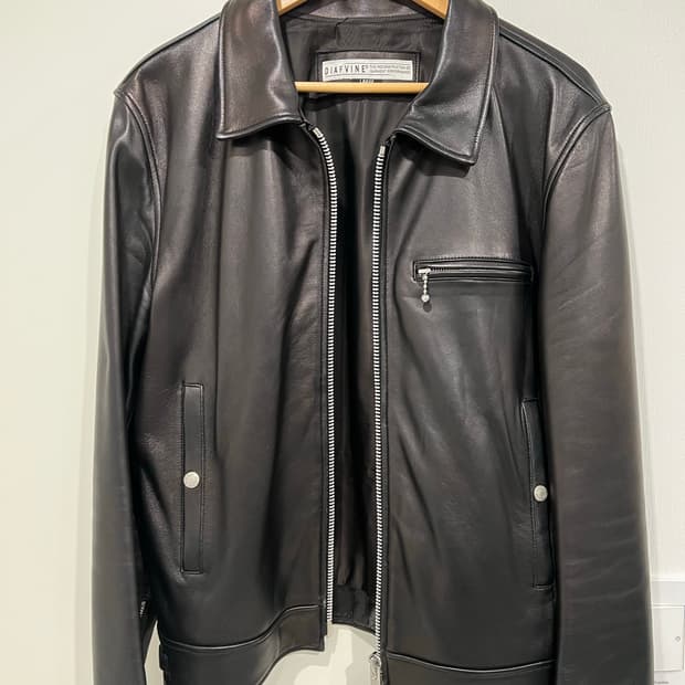 디아프바인 싱글 가죽자켓 L