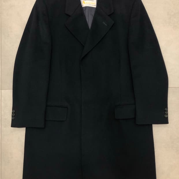 아쿠아스큐텀 잉글랜드 영국 울 캐시미어 코트 네이비 40S