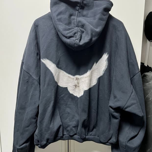 [M] 이지 갭 엔지니어드 바이 발렌시아가 도브 후드 워시드 블랙