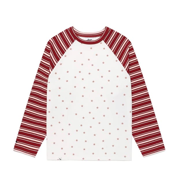 실착 1회) 카비시  STRIPED STAR RAGLAN LS TEE
