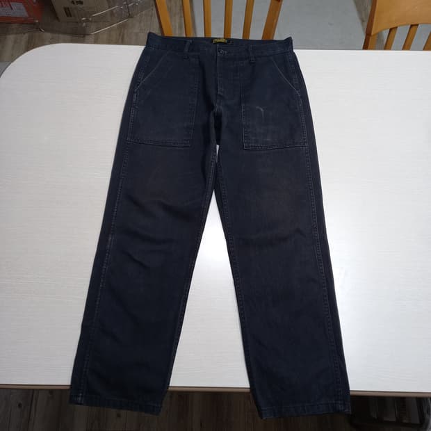 32 SMALL BIRD'S Seoul 퍼티그 팬츠 블랙 32-309