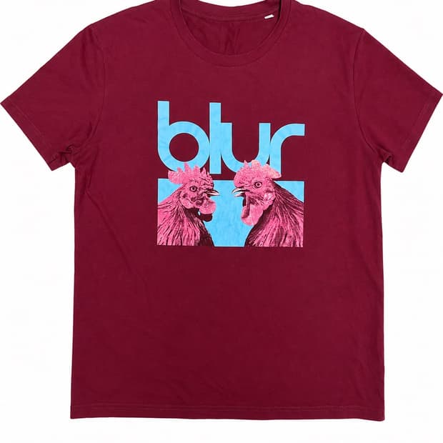 Blur 공식 머천다이즈 사이드 투어 티셔츠 