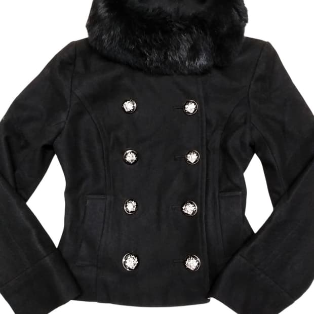 잉그니 로맨틱 고스 고딕 공겜여주 블랙 숏코트  퍼자켓 일본빈티지 일브