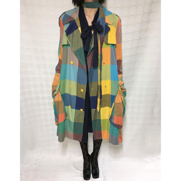 MARC JACOBS 빅 포켓 컬러 포인트 트렌치코트