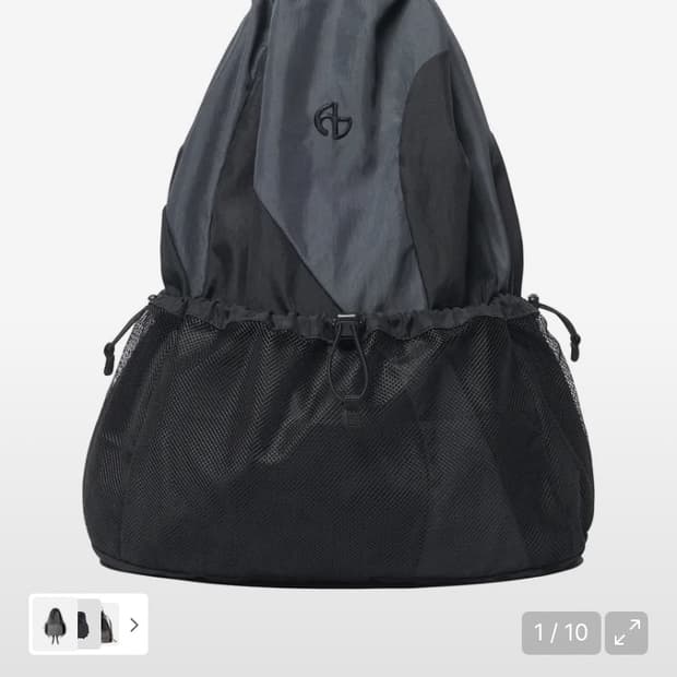 노매뉴얼 스트링 백팩 차콜 C.B string bag