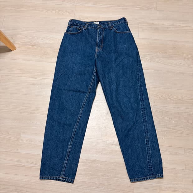 시오타 와이드 테이퍼드 데님 팬츠 중청 30