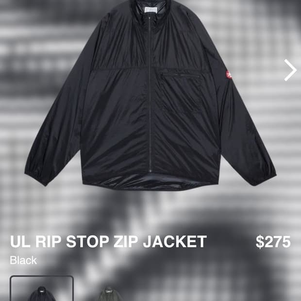 카브엠트 26ss 나일론 집 자켓 블랙 s