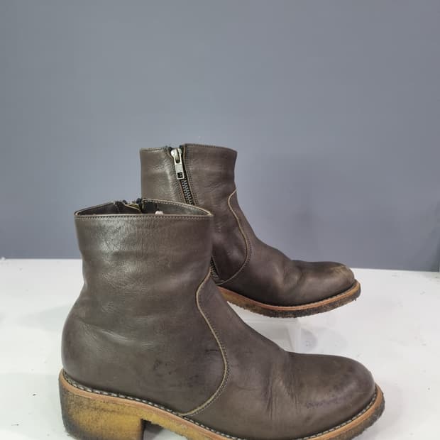 38 아페쎄 빈티지 브라운 털부츠