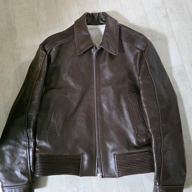 stu 엠브로이드 레더 자켓 M