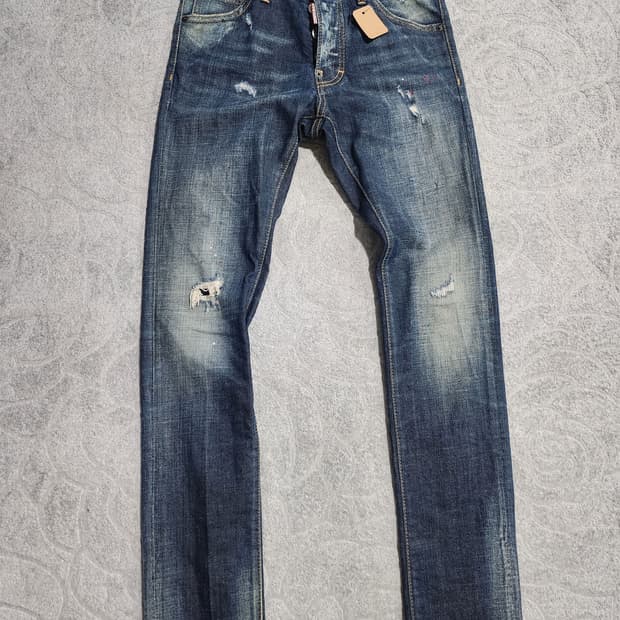 **디스퀘어드2 워싱 데님 팬츠 (슬림핏)-29