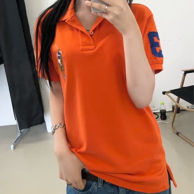 폴로 랄프로렌 오렌지 빅포니 반팔 카라티