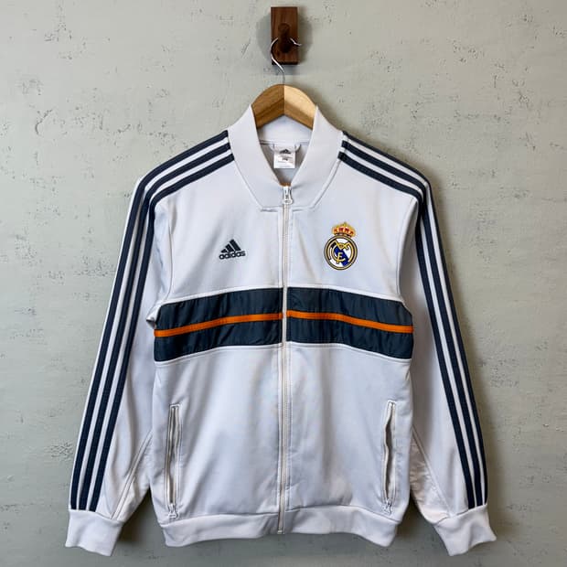 아디다스 레알마드리드 화이트 트랙탑 져지