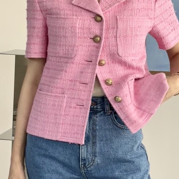 쎄모먼 cemoment 미뇽 트위드 자켓