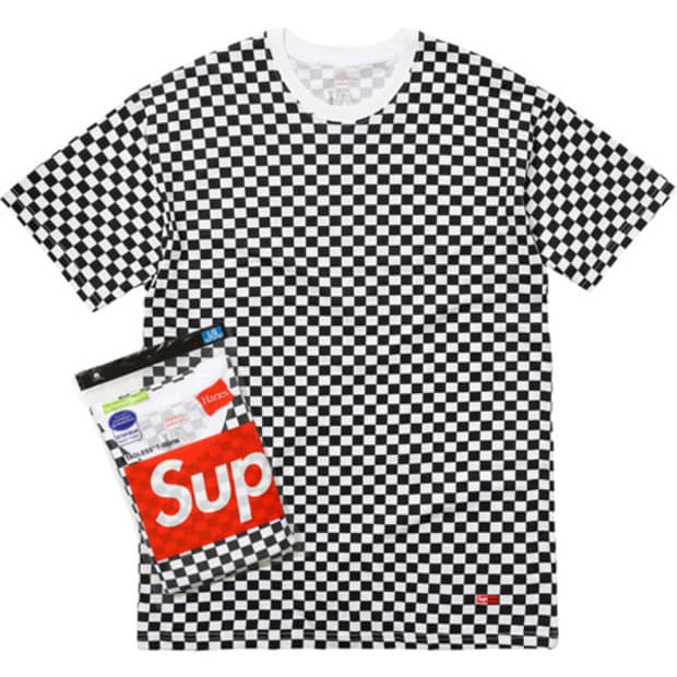 슈프림 x 헤인즈 체커 티 Supreme Hanes Checker Tee