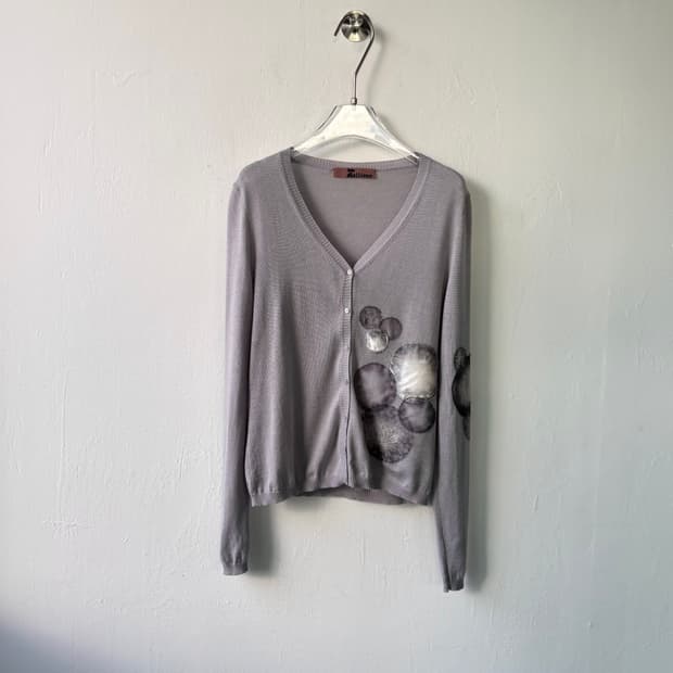 존 갈리아노 아카이브 엠브로이드 실크 가디건 