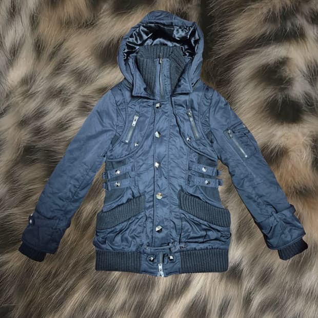 일본빈티지 오네갸루 갸루깔 후드 패딩 점퍼 헤이세이